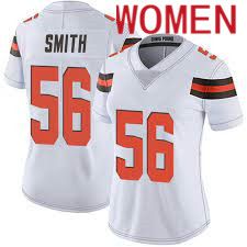 Women Cleveland Browns 56 Malcolm Smith Nike White Game NFL Jersey